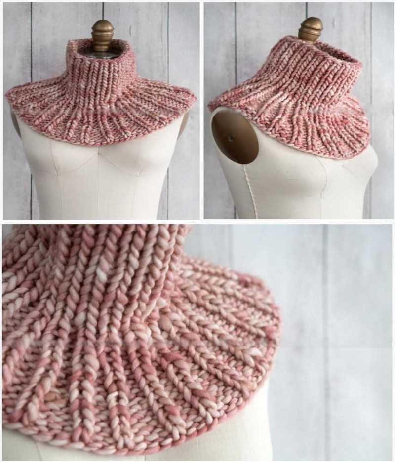 Манишка спицами