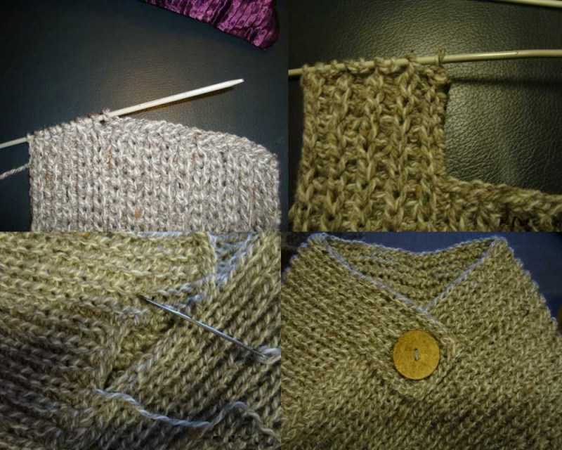 Манишка спицами