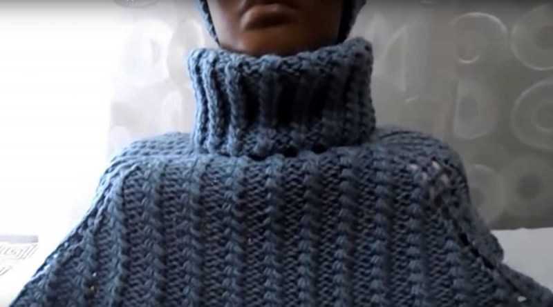 Манишка спицами