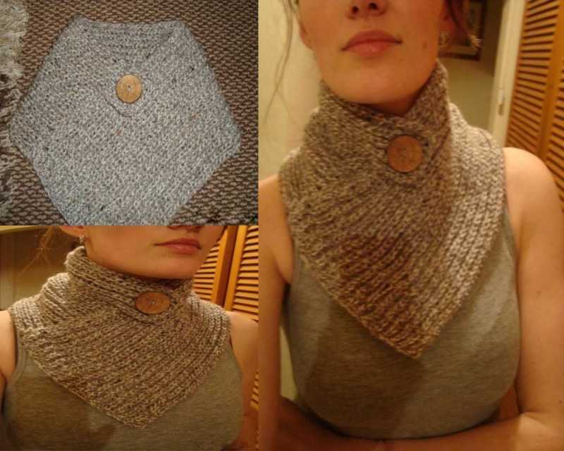 Манишка спицами