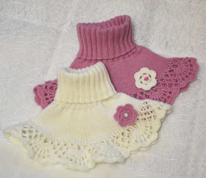 Манишка спицами