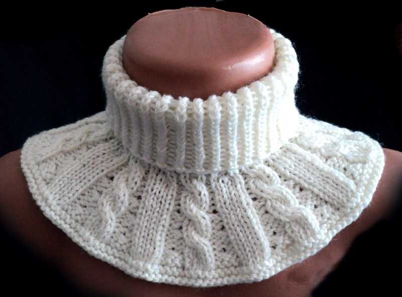 Манишка спицами