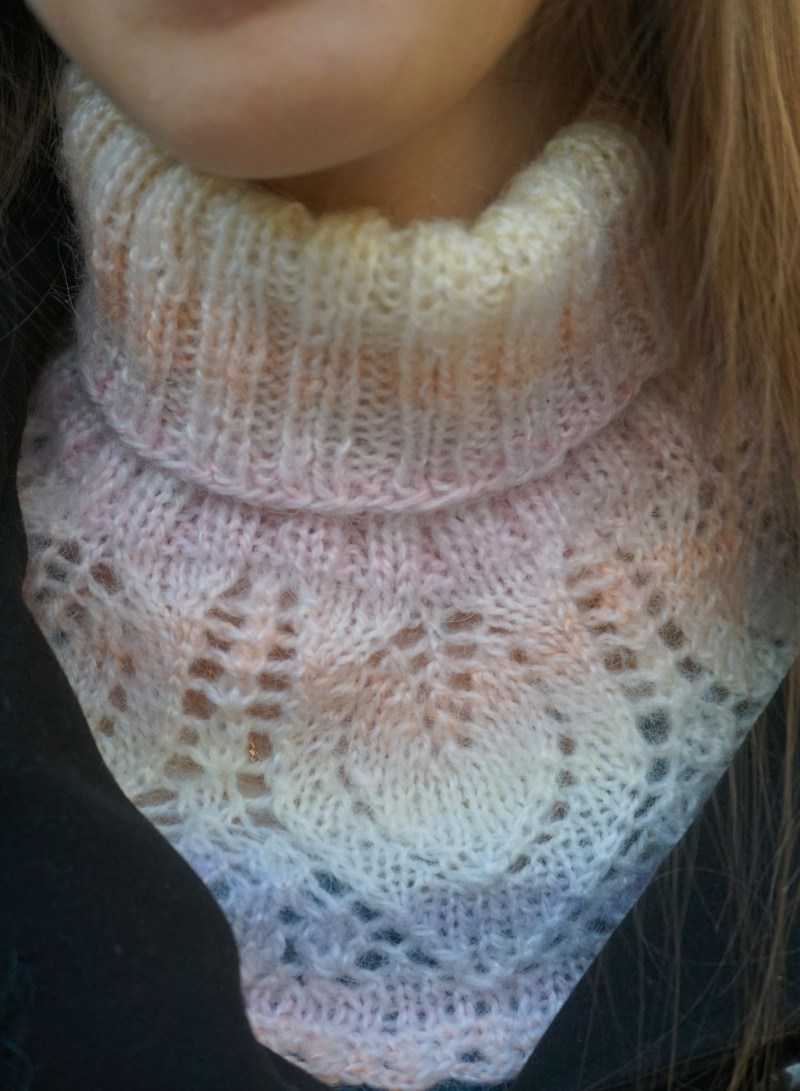 Манишка спицами