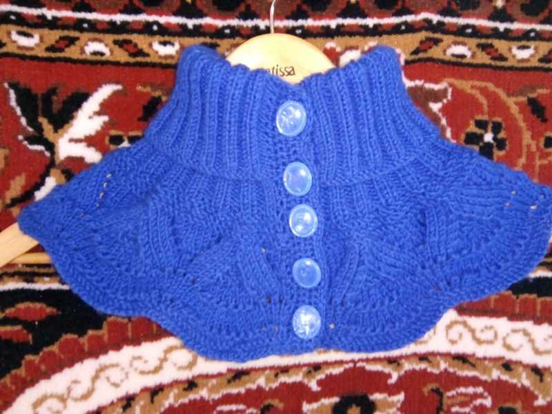 Манишка спицами