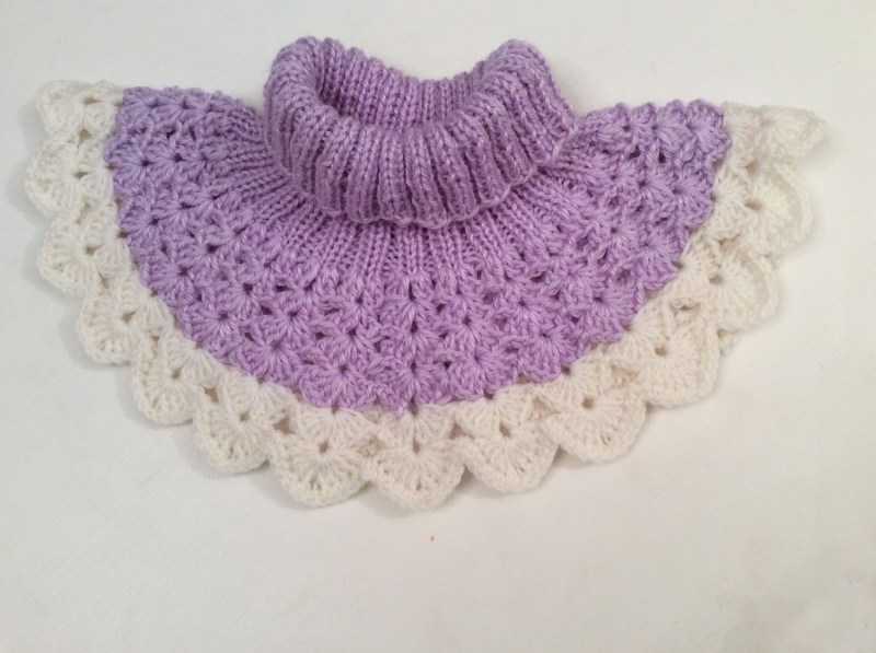 Манишка спицами