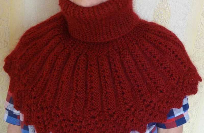 Манишка спицами