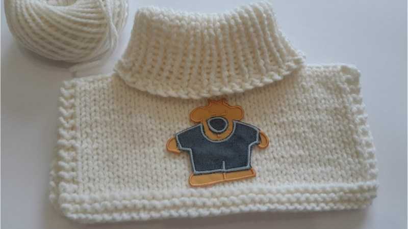 Манишка спицами