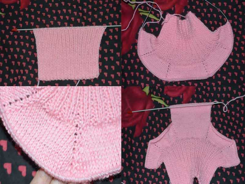 Манишка спицами