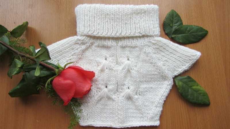 Манишка спицами