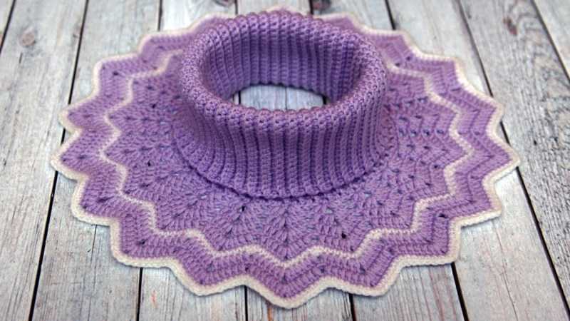 Манишка спицами