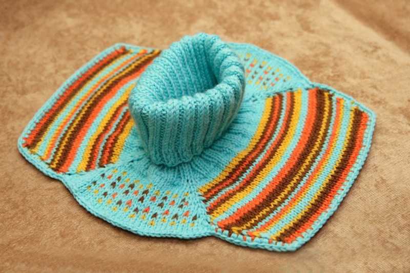 Манишка спицами