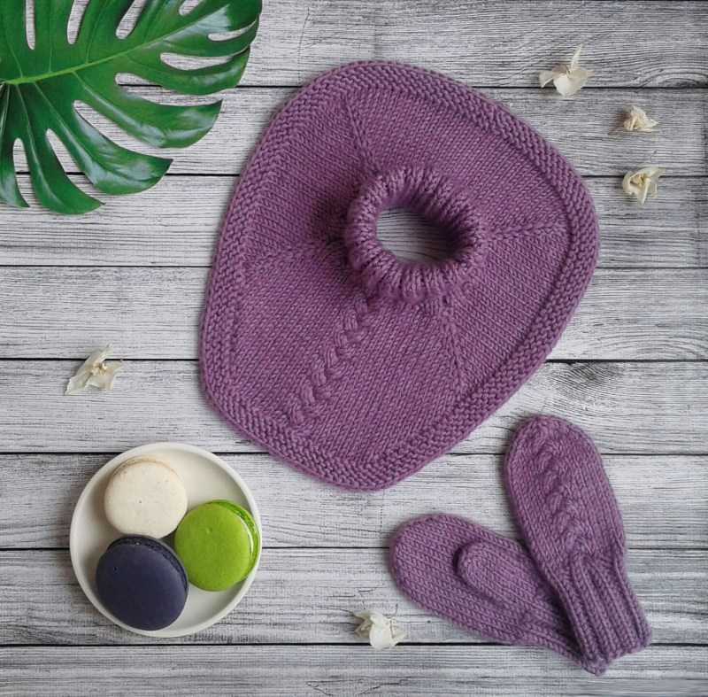 Манишка спицами