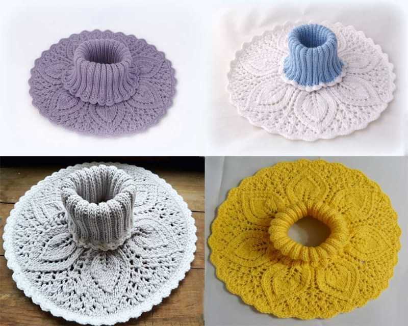 Манишка спицами