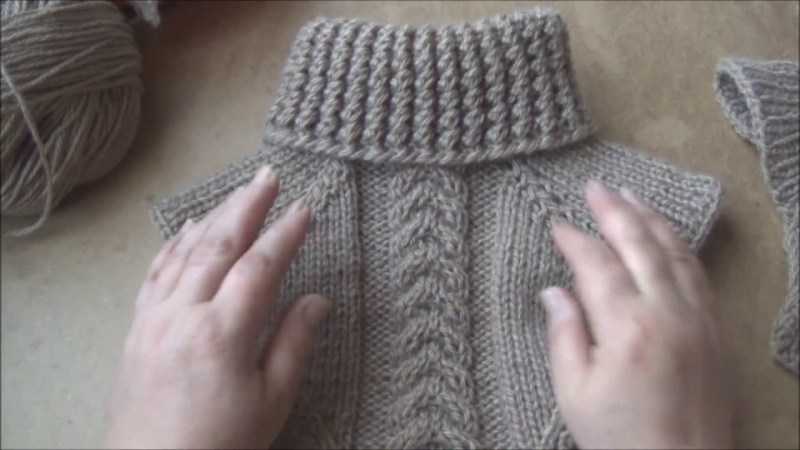 Манишка спицами