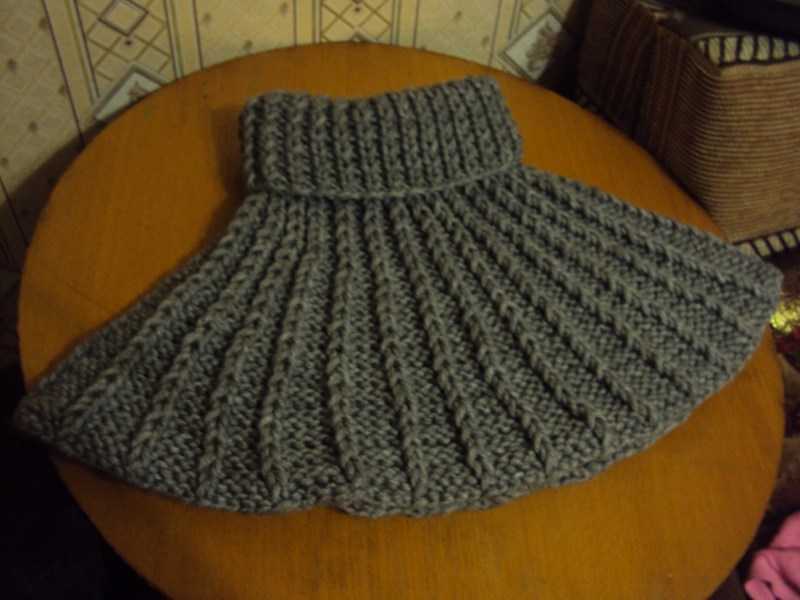 Манишка спицами