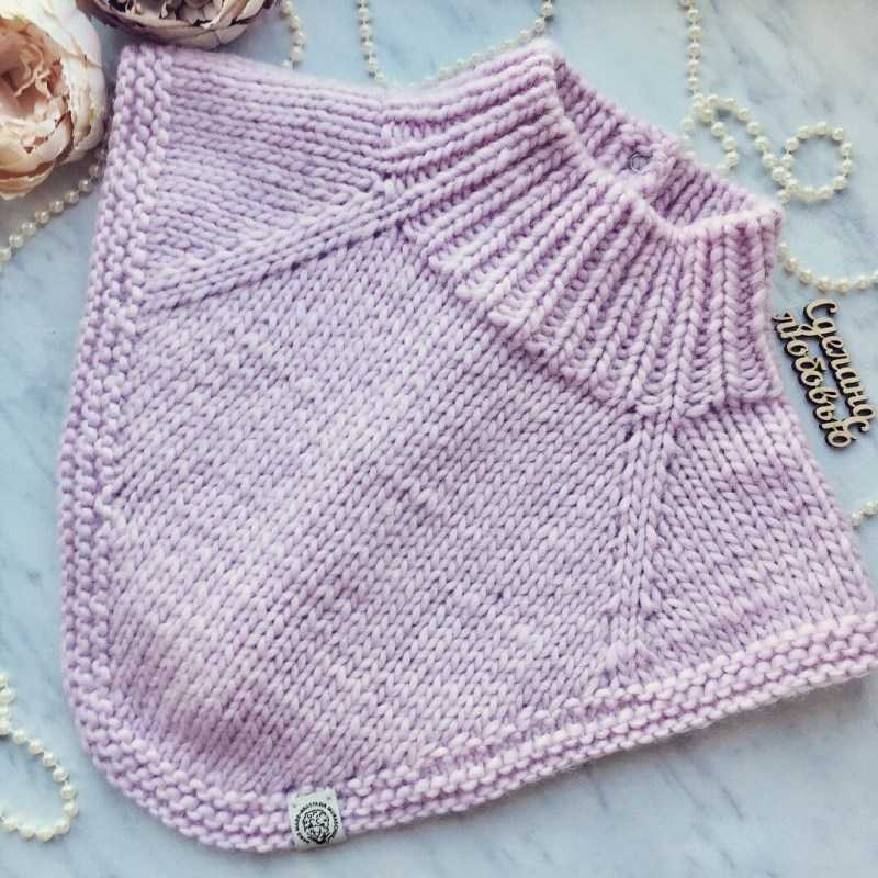 Манишка спицами