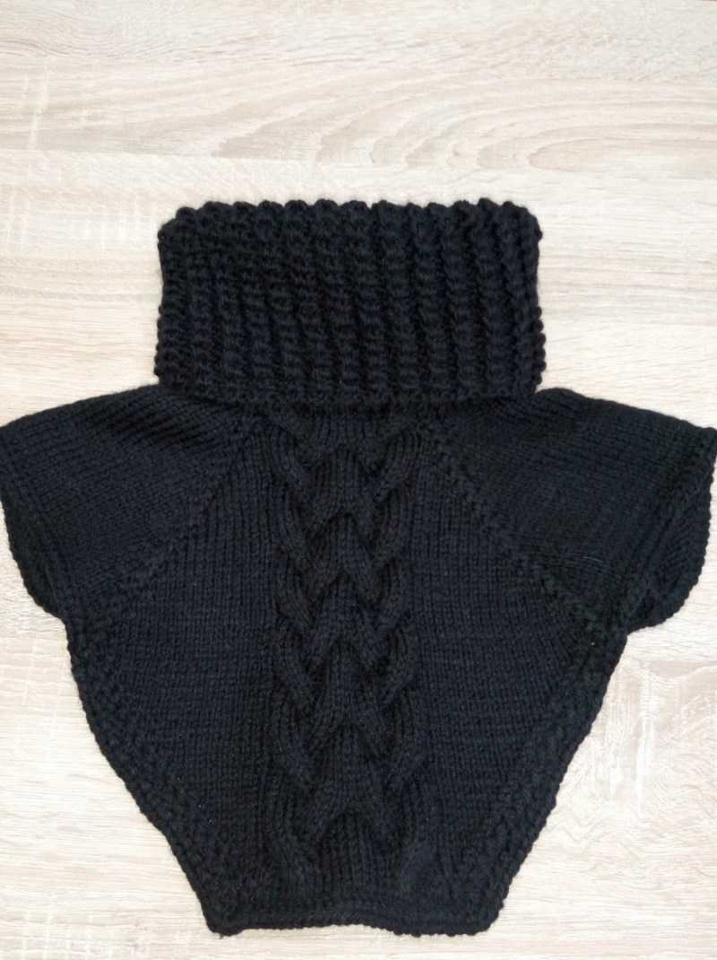 Манишка спицами