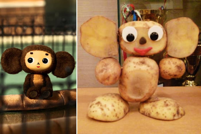 Чебурашка из картошки