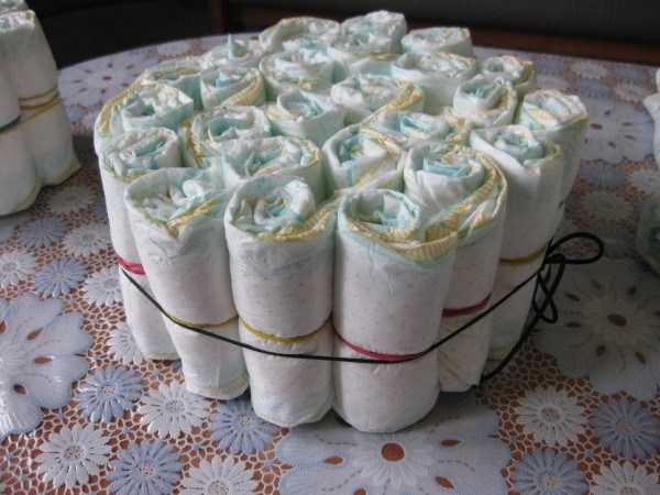 Торт из памперсов  своими руками (девочке, мальчику): пошаговое фото, мастер-класс