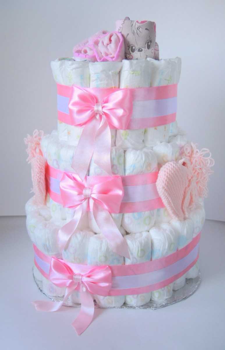 Торт из памперсов  своими руками (девочке, мальчику): пошаговое фото, мастер-класс