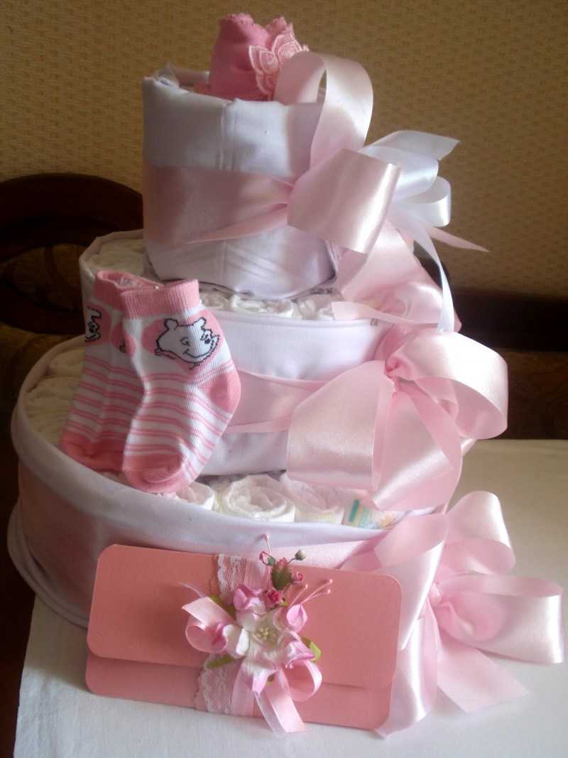 Торт из памперсов  своими руками (девочке, мальчику): пошаговое фото, мастер-класс