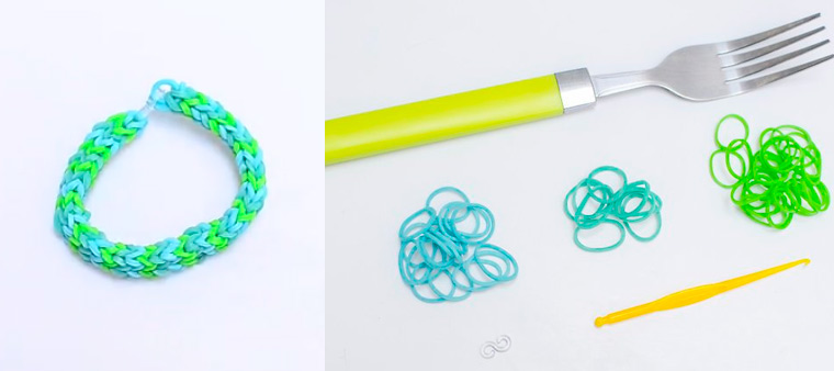 с помощью вилки