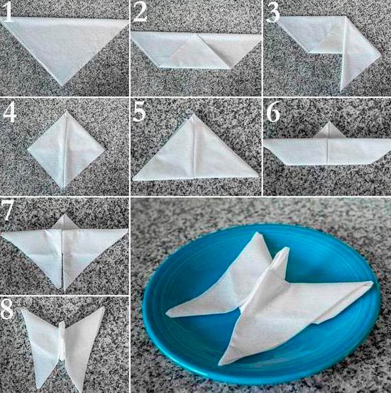 Бабочка из салфетки