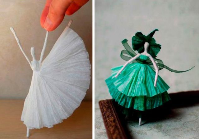 Балерины из салфеток
