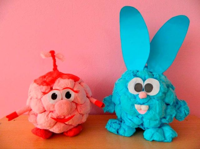 Смешарики из салфеток