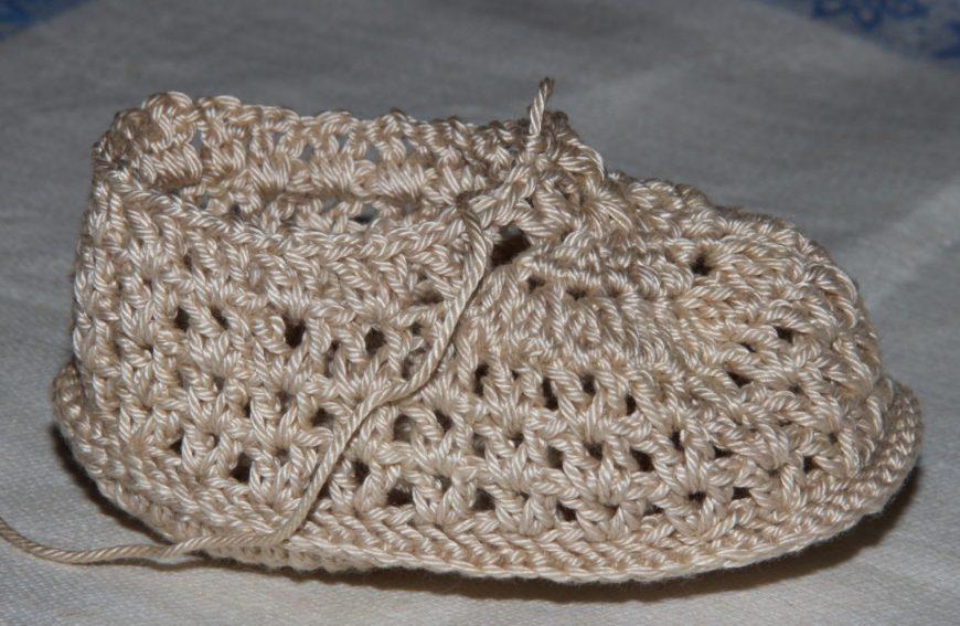 Пинетки крючком для новорожденных