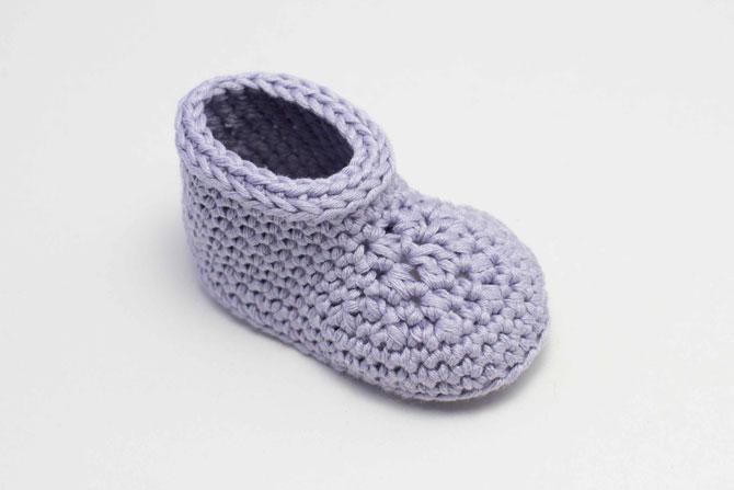 Пинетки крючком для новорожденных