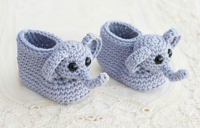 Пинетки крючком для новорожденных