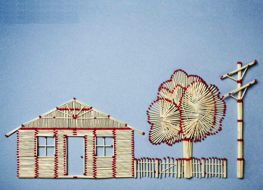 Поделки из спичек: 100 лучших фото интересных идей