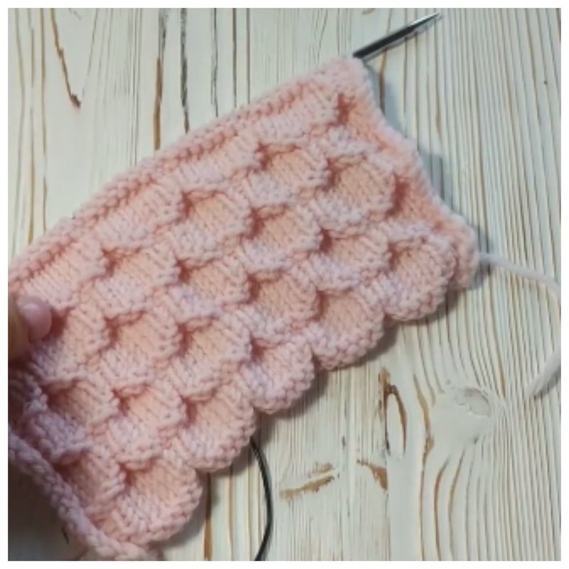 Узор для шарфа спицами