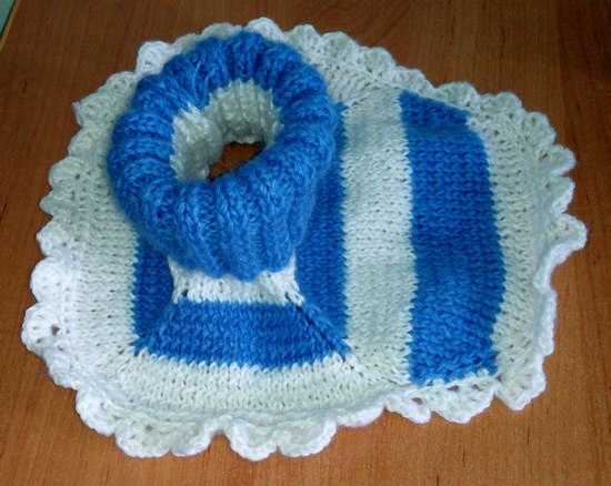 Манишка спицами