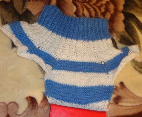 Манишка спицами