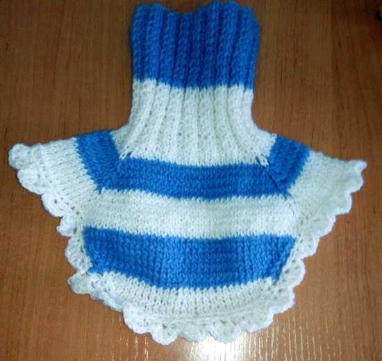 Манишка спицами