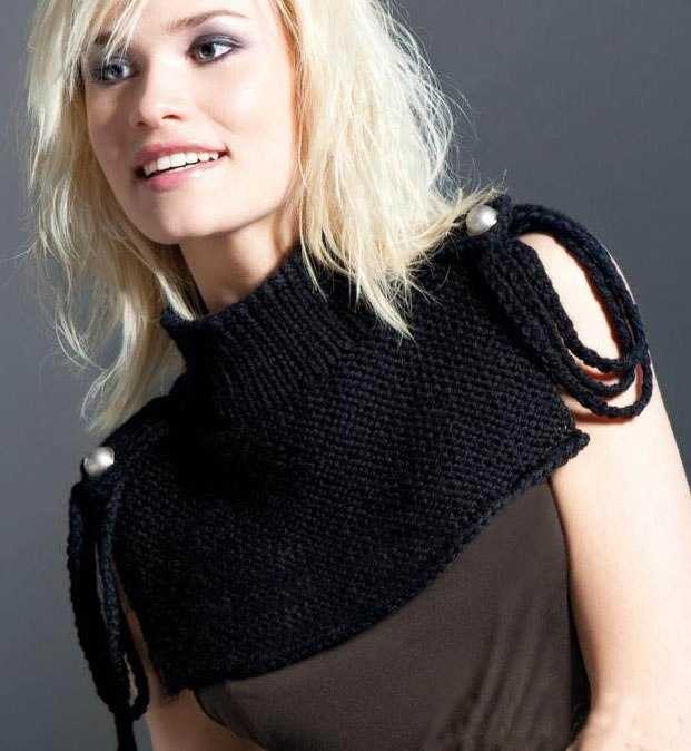 Манишка спицами