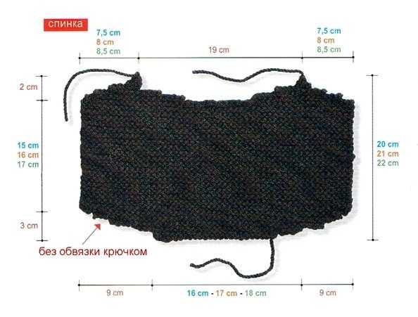 Манишка спицами