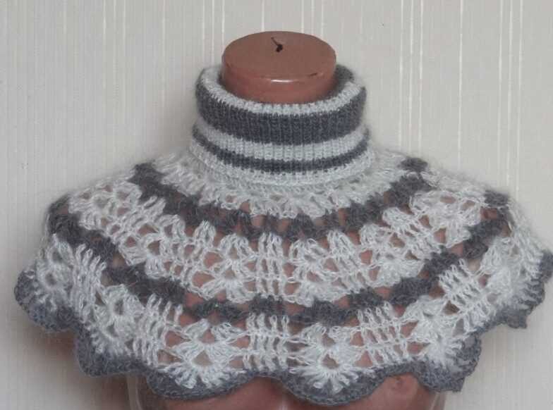 Манишка спицами