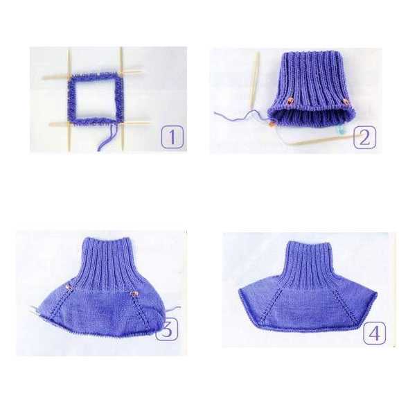 Манишка спицами