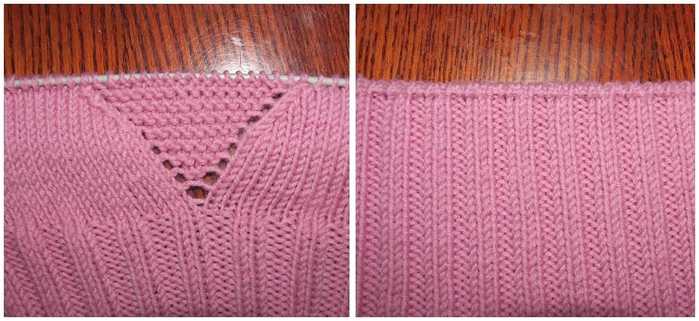 Манишка спицами