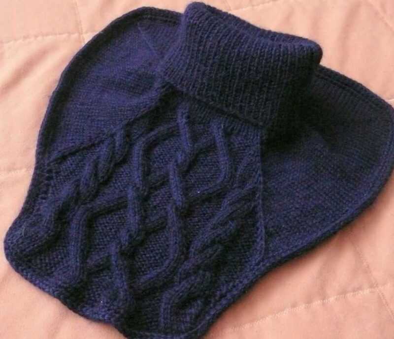 Манишка спицами