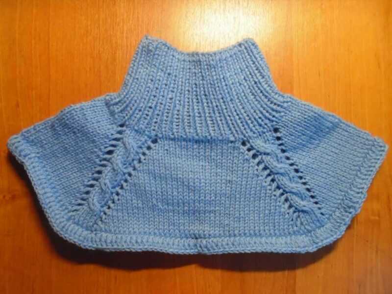 Манишка спицами