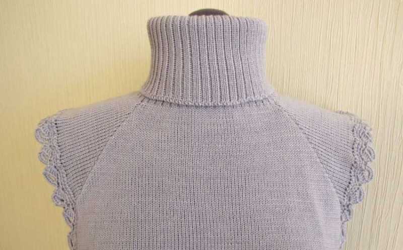 Манишка спицами