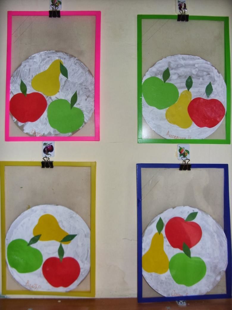Аппликация фрукты (81 фото): шаблоны фруктов для создания детской поделки