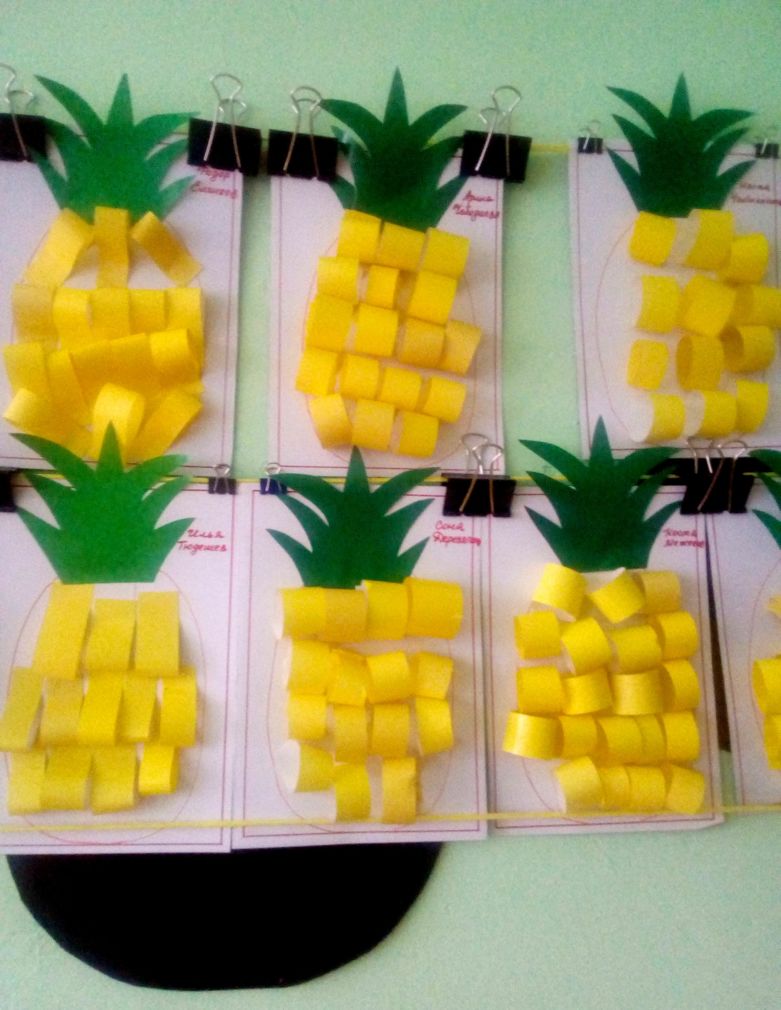 Аппликация фрукты (81 фото): шаблоны фруктов для создания детской поделки