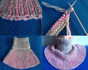 Манишка спицами