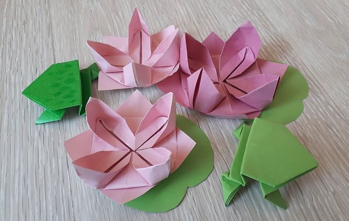 Прыгающая лягушка-оригами