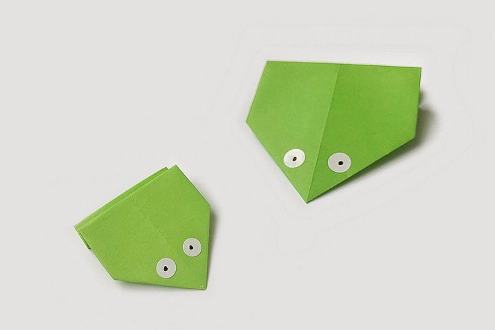 Пошаговая инструкция по сборке простой оригами-лягушки